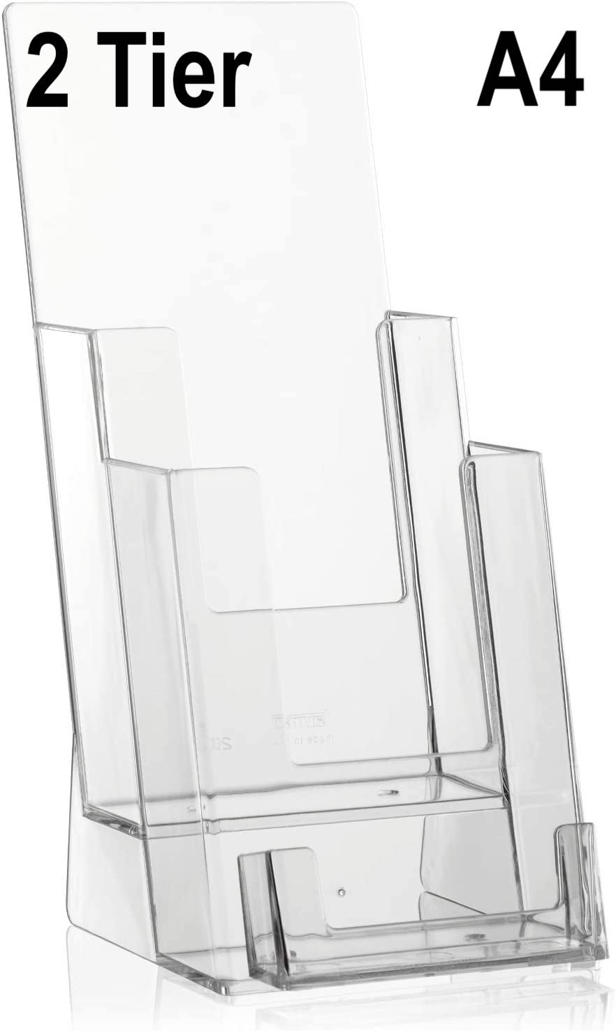 Brochure Holder Free Standing with Business Card Holder