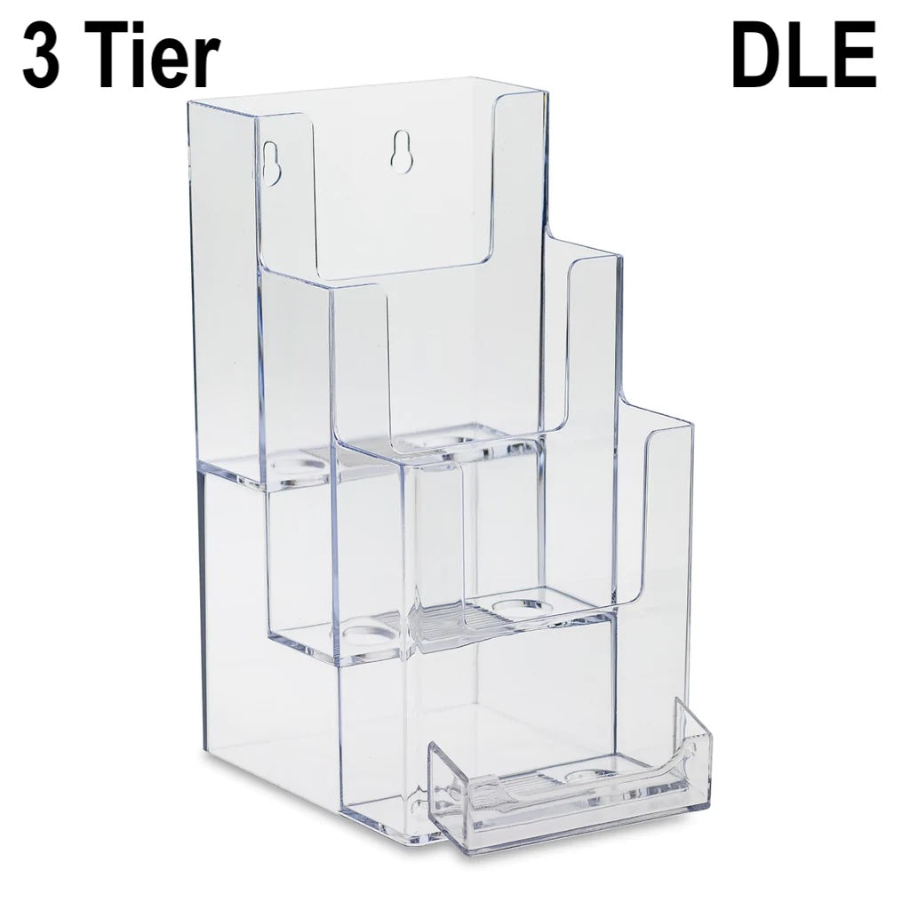 Brochure Holder Free Standing with Business Card Holder
