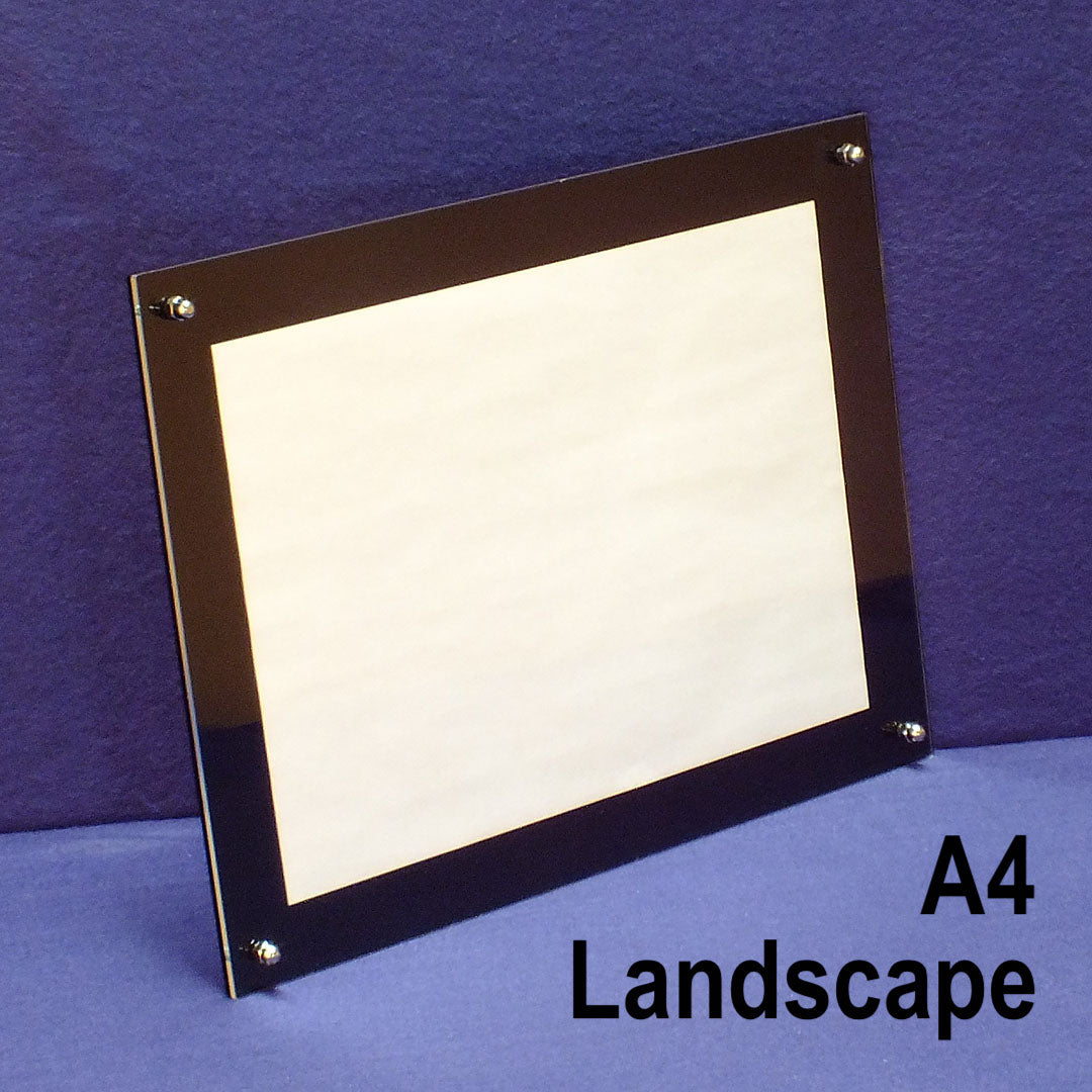 Poster Stand Wall Mounted with Domenuts on Corner