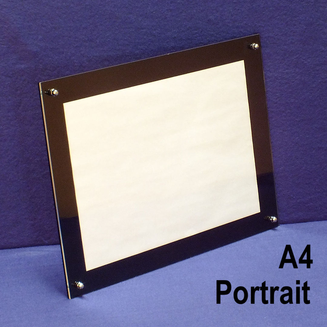 Poster Stand Wall Mounted with Domenuts on Corner