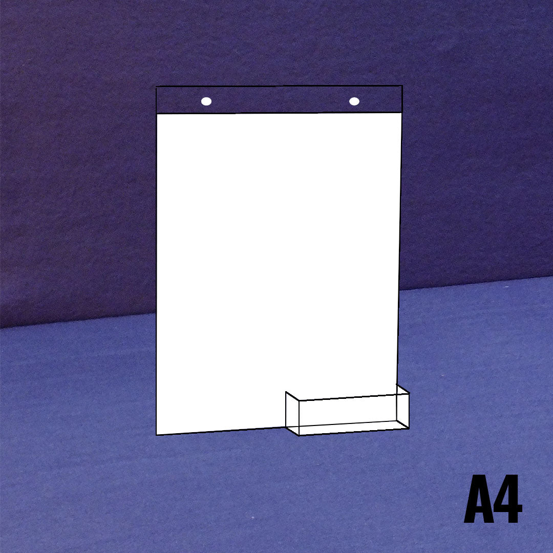 Sign Holder Wall Mounted with Business Card Holder