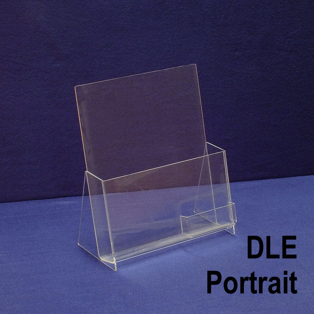 Brochure Holder Free Standing with Business Card Holder